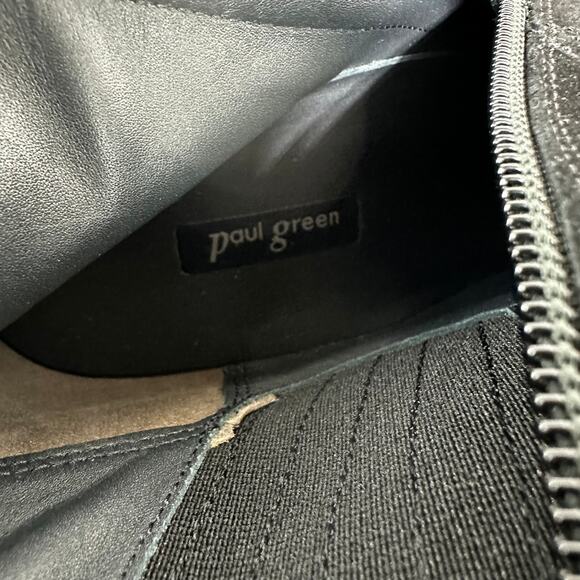 Paul Green NWOB Oakley Suede Boot Black Size 5.5 (US 8) Side Zip Chunky Heel - Picture 8 of 10